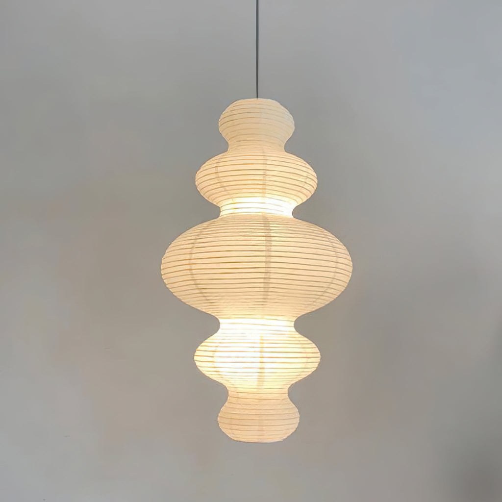 Akari Pendant Lamp Hand-Crafted Rice Paper Plug-In Light