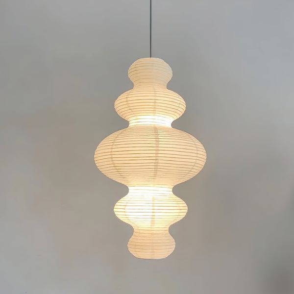 Akari Pendant Lamp Hand-Crafted Rice Paper Plug-In Light