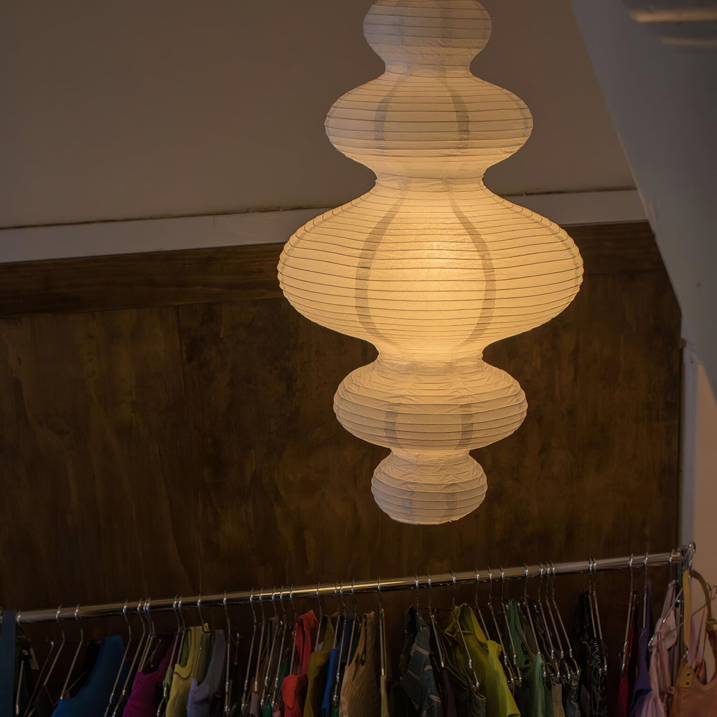 Akari Pendant Lamp Hand-Crafted Rice Paper Plug-In Light