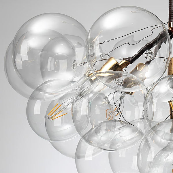 Modern Semi Flush Cluster Bubble Chandelier Low-Ceiling Globe Light
