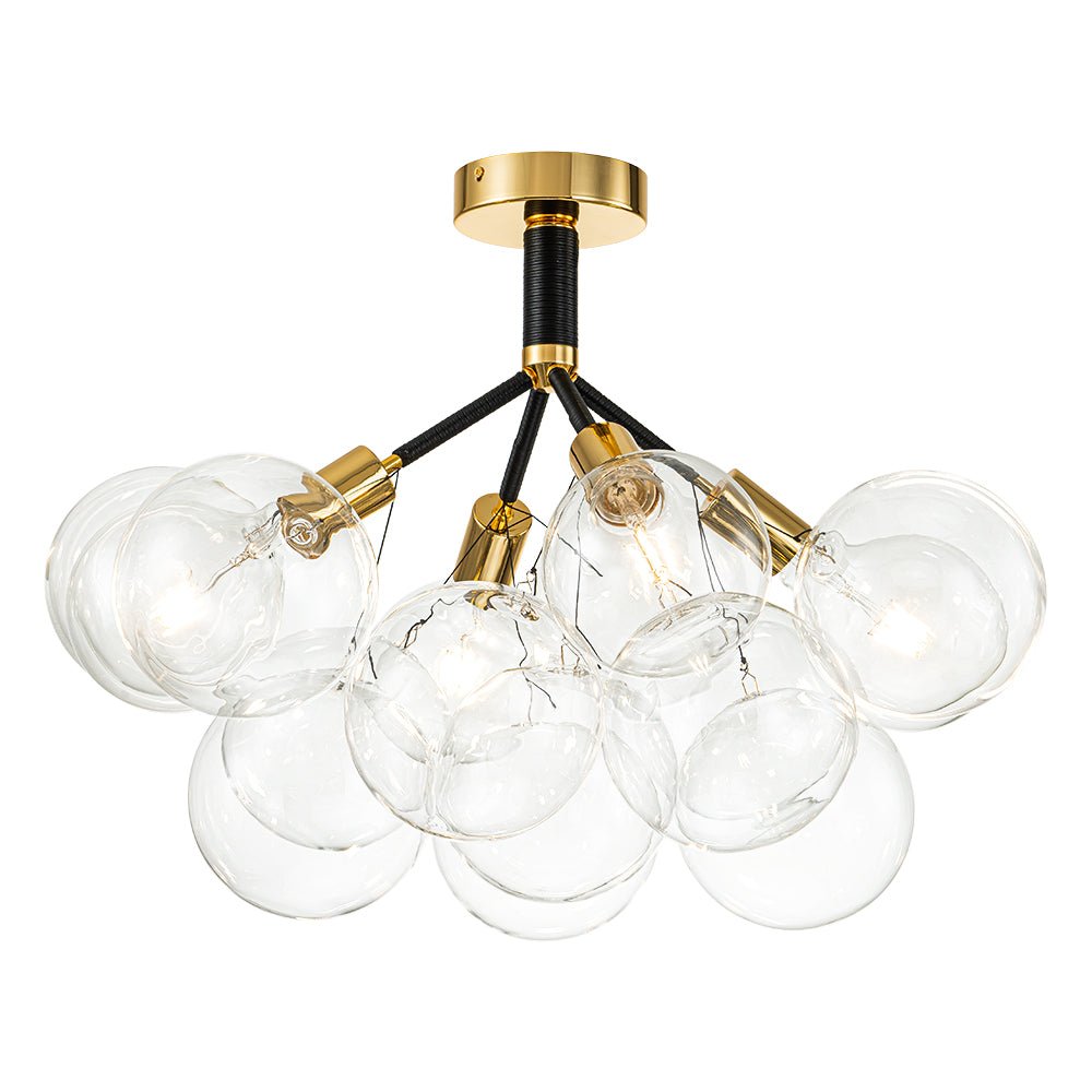 Modern Semi Flush Cluster Bubble Chandelier Low-Ceiling Globe Light
