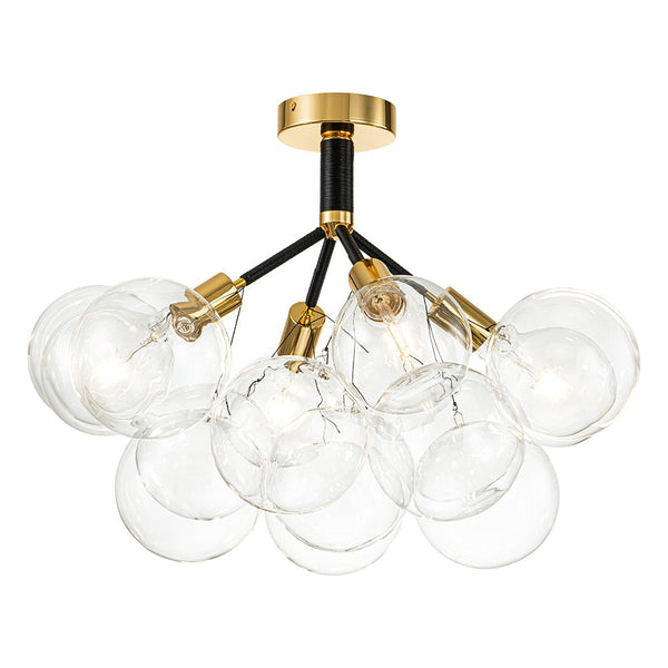 Modern Semi Flush Cluster Bubble Chandelier Low-Ceiling Globe Light