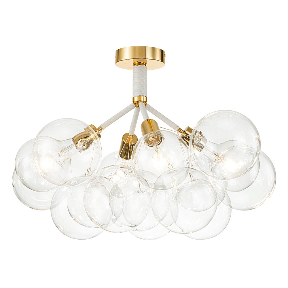 Modern Semi Flush Cluster Bubble Chandelier Low-Ceiling Globe Light