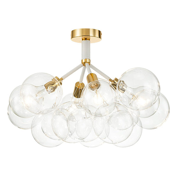 Modern Semi Flush Cluster Bubble Chandelier Low-Ceiling Globe Light