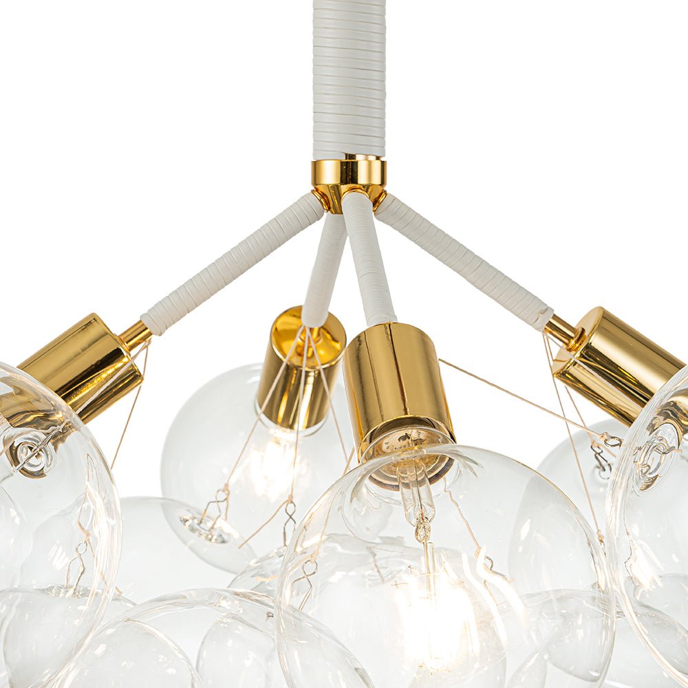 Modern Semi Flush Cluster Bubble Chandelier Low-Ceiling Globe Light