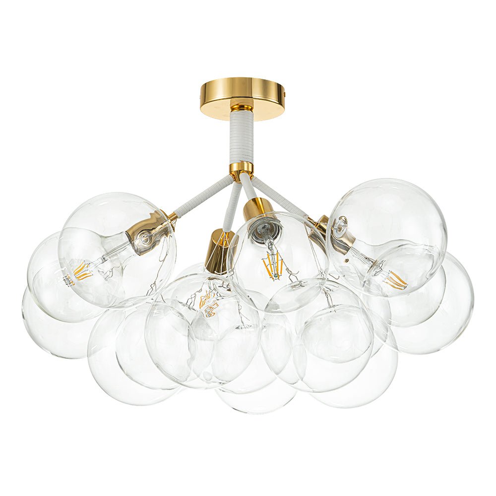 Modern Semi Flush Cluster Bubble Chandelier Low-Ceiling Globe Light