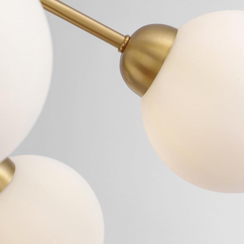 Modern Branching Globe Chandelier Nordic Gold 18-Light Pendant