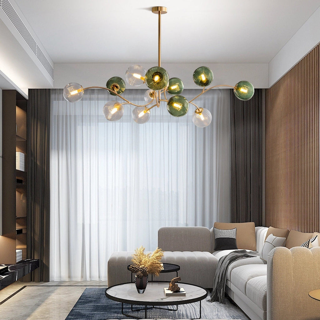 Glass Magic Bean Molecular Creative Branch Chandelier