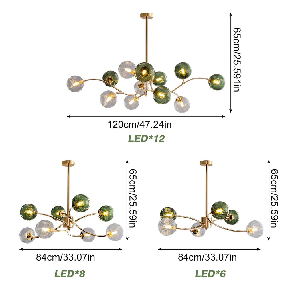 Glass Magic Bean Molecular Creative Branch Chandelier