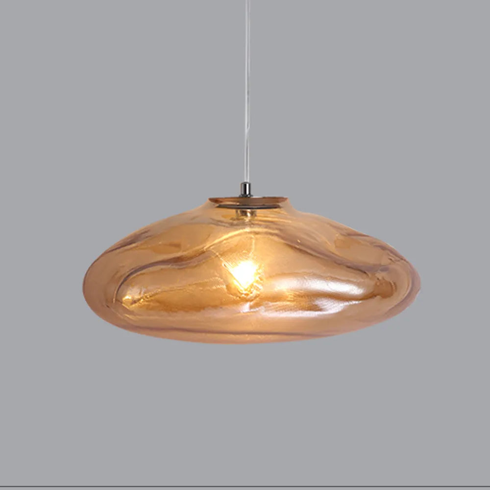 Glass Hanging Chandelier Large Loft Staircase Long Modern Ceiling Light Secondary image