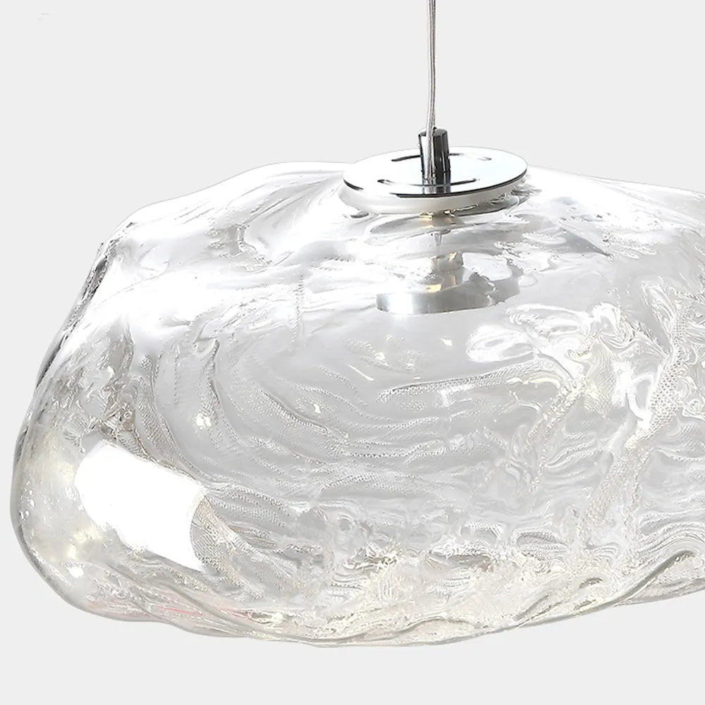 Glass Hanging Chandelier Large Loft Staircase Long Modern Ceiling Light