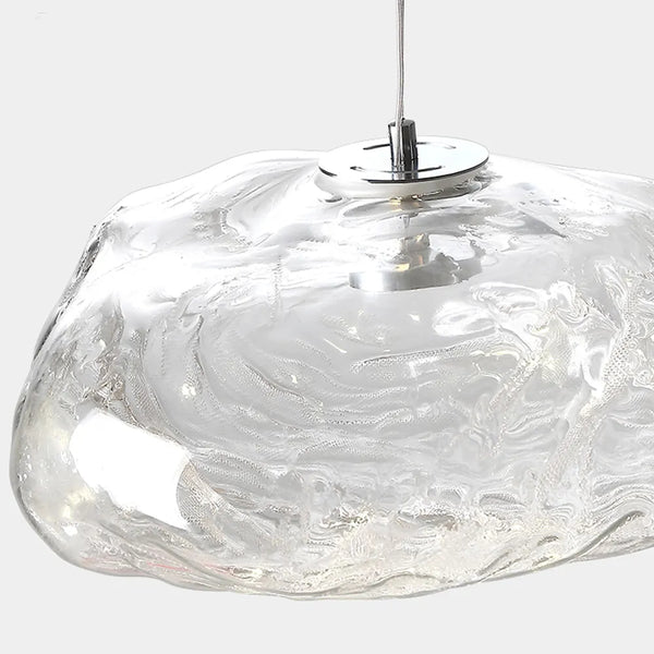 Glass Hanging Chandelier Large Loft Staircase Long Modern Ceiling Light