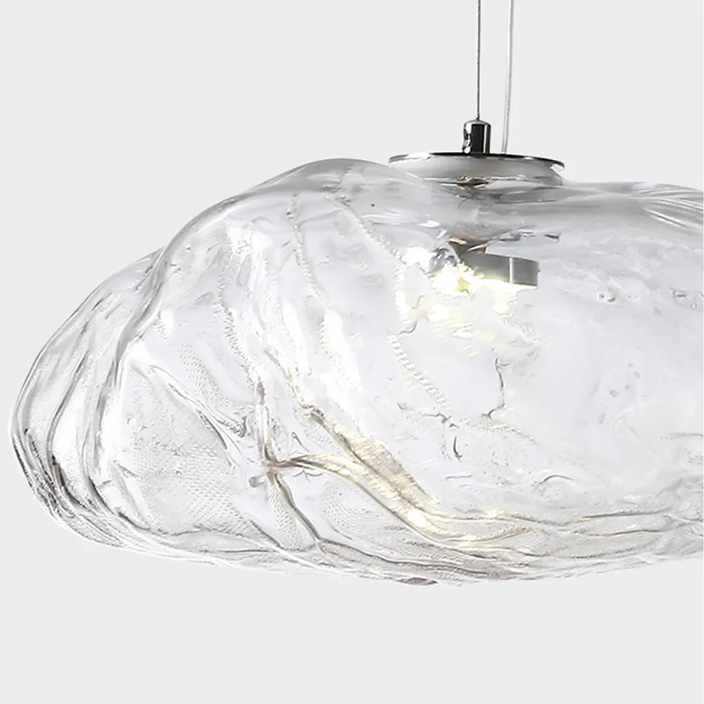 Glass Hanging Chandelier Large Loft Staircase Long Modern Ceiling Light