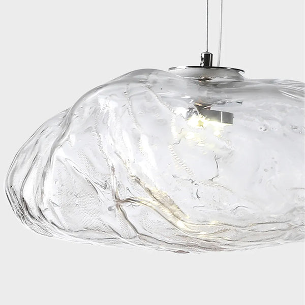 Glass Hanging Chandelier Large Loft Staircase Long Modern Ceiling Light
