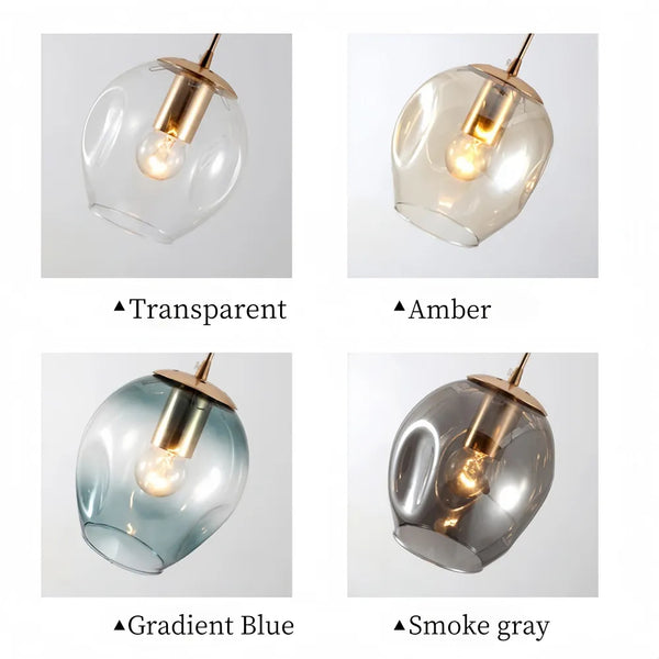 Nordic Staircase Glass Meteor Pendant Light Duplex Villa Chandelier