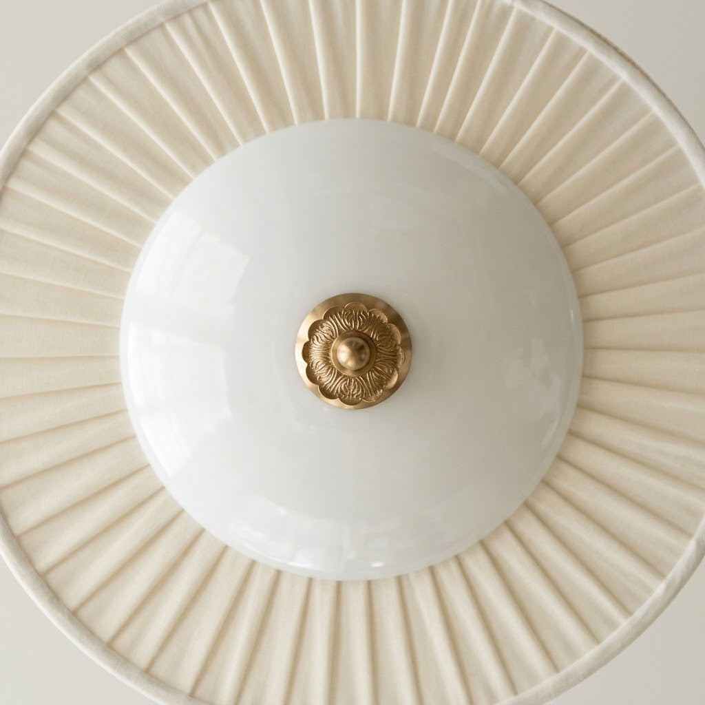 Natural Rattan & Brass Pendant Light Mid-Century Woven Lamp