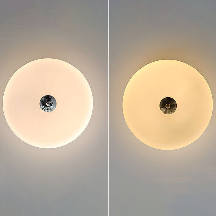 Art Deco Double-Tier Glass Flush Mount Retro Macaron Ceiling Light