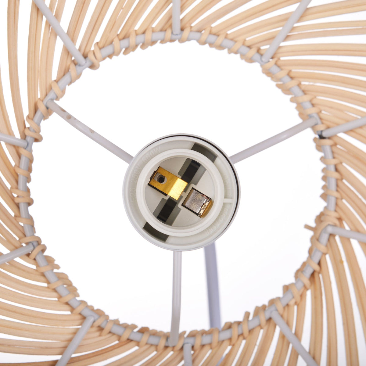 Hand-Woven Rattan Dome Pendant Light Boho Wicker Chandelier