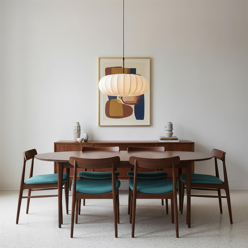 Medieval Style Silk Pendant Lamp Restaurant & Bedside Hanging Light