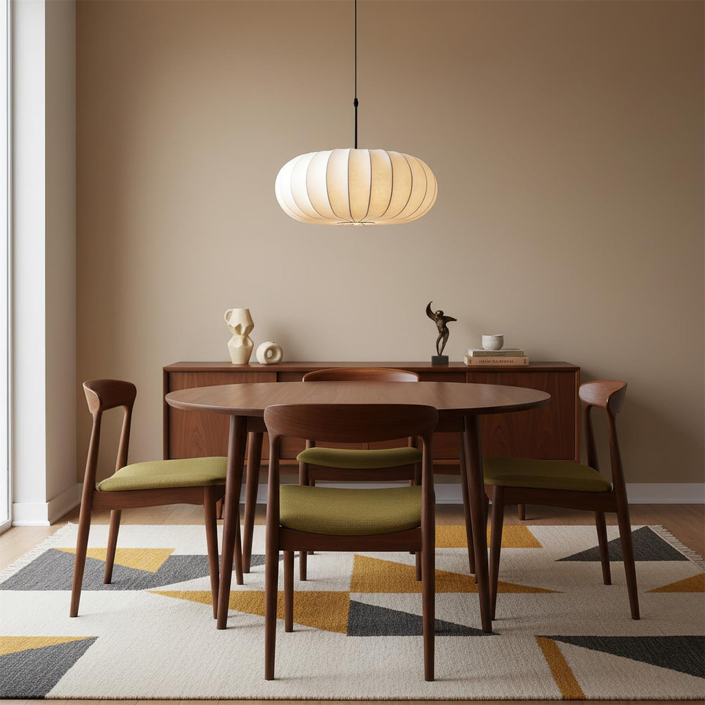 Medieval Style Silk Pendant Lamp Restaurant & Bedside Hanging Light