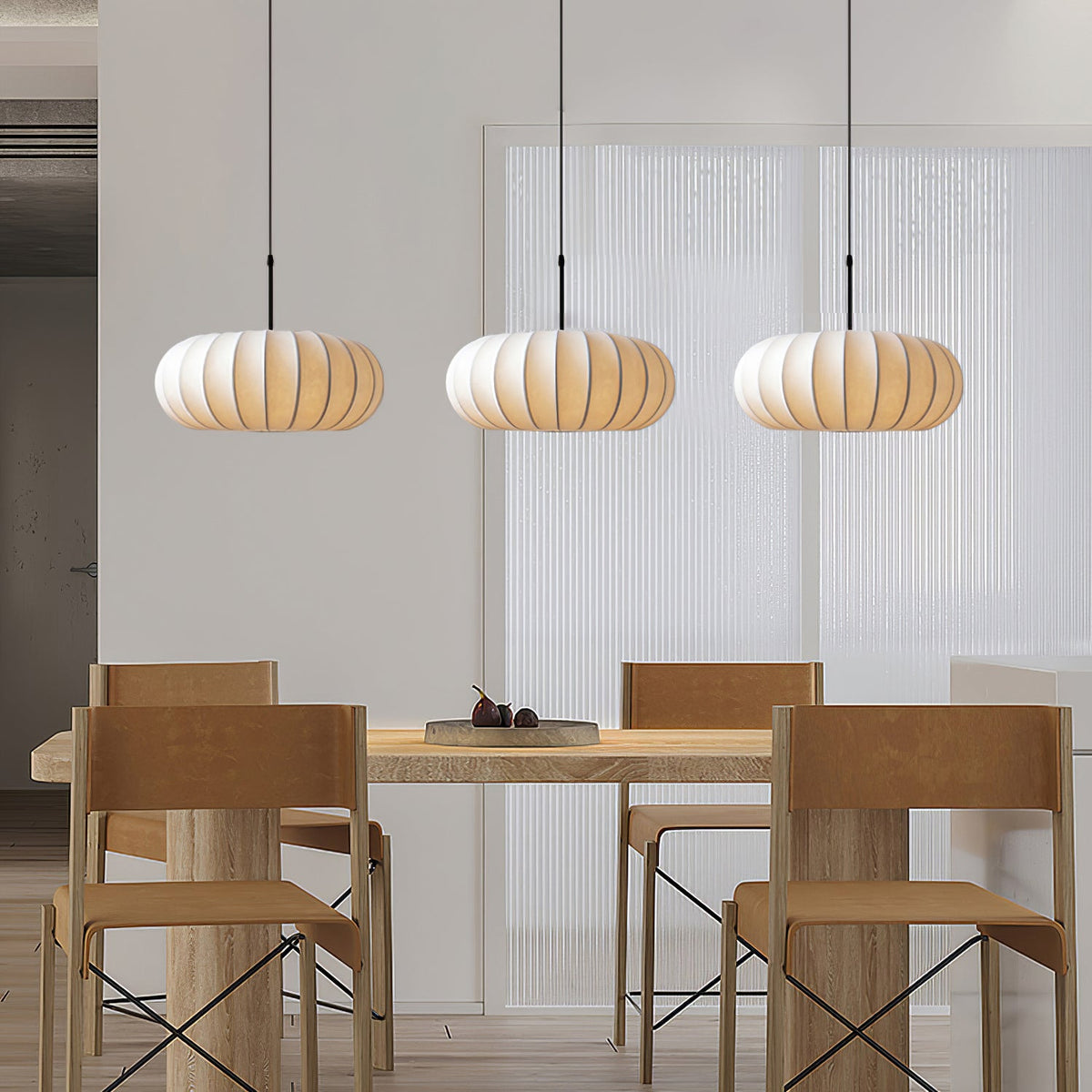 Medieval Style Silk Pendant Lamp Restaurant & Bedside Hanging Light