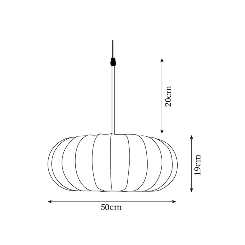 Medieval Style Silk Pendant Lamp Restaurant & Bedside Hanging Light
