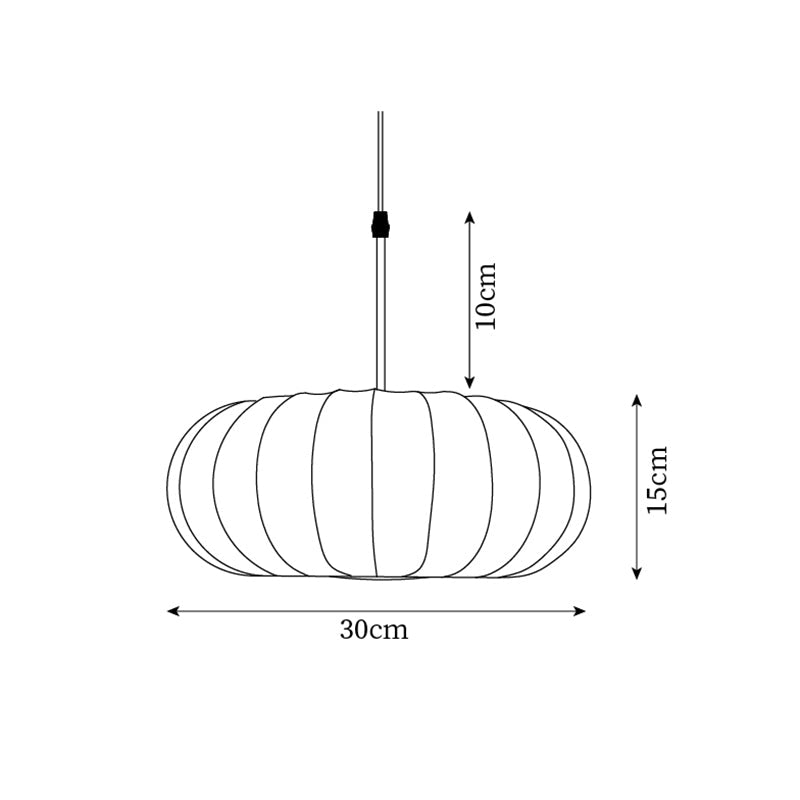 Medieval Style Silk Pendant Lamp Restaurant & Bedside Hanging Light