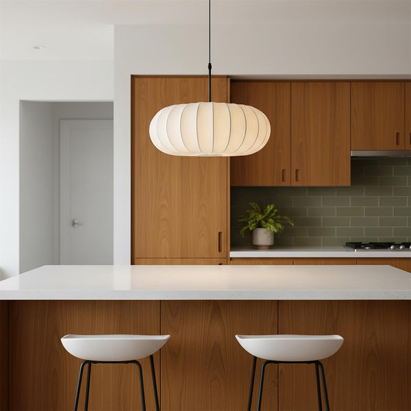Medieval Style Silk Pendant Lamp Restaurant & Bedside Hanging Light