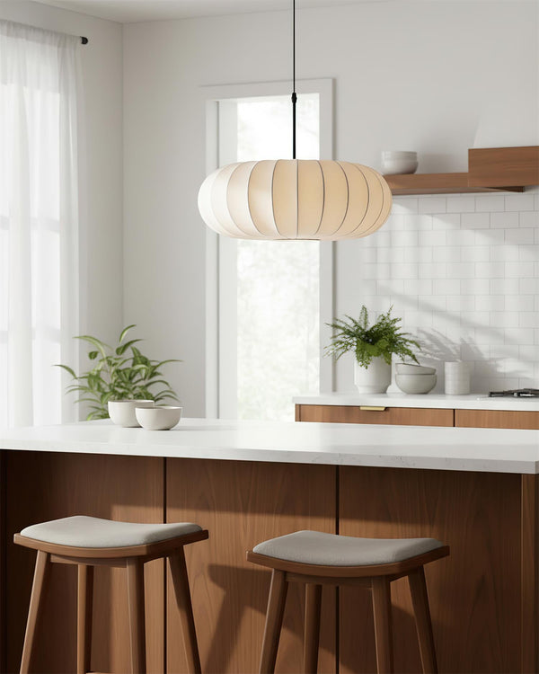 Medieval Style Silk Pendant Lamp Restaurant & Bedside Hanging Light