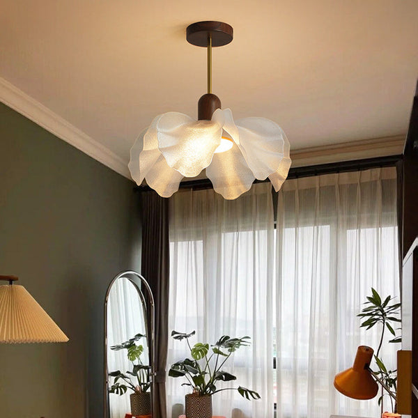 French Vintage Flower Pendant Light Floral Study & Bedroom Lamp