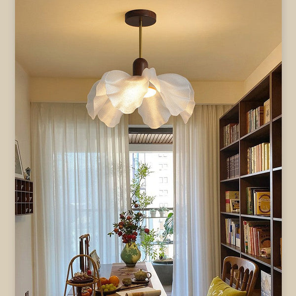 French Vintage Flower Pendant Light Floral Study & Bedroom Lamp