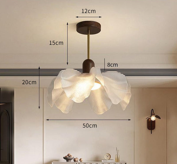 French Vintage Flower Pendant Light Floral Study & Bedroom Lamp