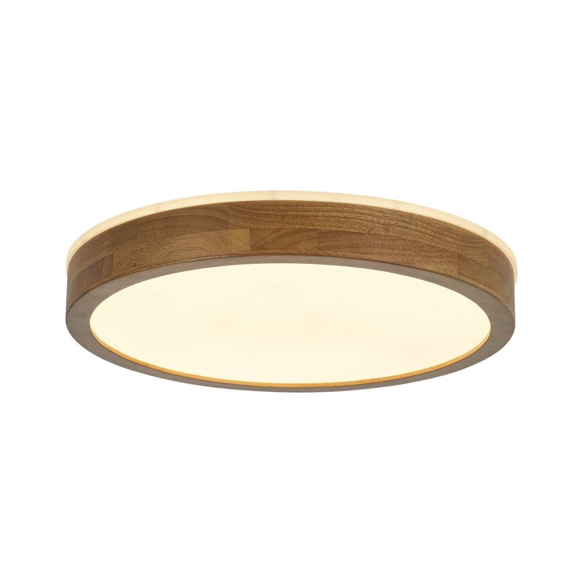 Scandinavian Wooden Round Dimmable LED Flush Mount