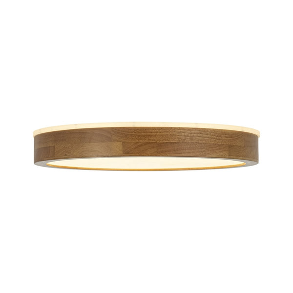 Scandinavian Wooden Round Dimmable LED Flush Mount