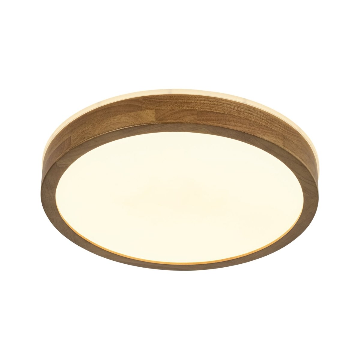 Scandinavian Wooden Round Dimmable LED Flush Mount