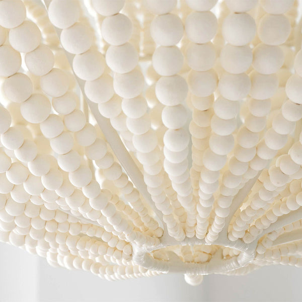 Handwoven Gemelina Wood Beaded Chandelier Bohomian Pendant Light