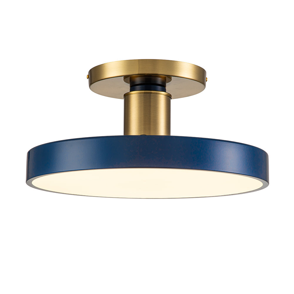 Modern Minimalist LED Drum Semi Flush Mount