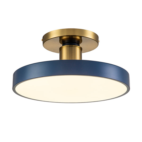 Modern Minimalist LED Drum Semi Flush Mount