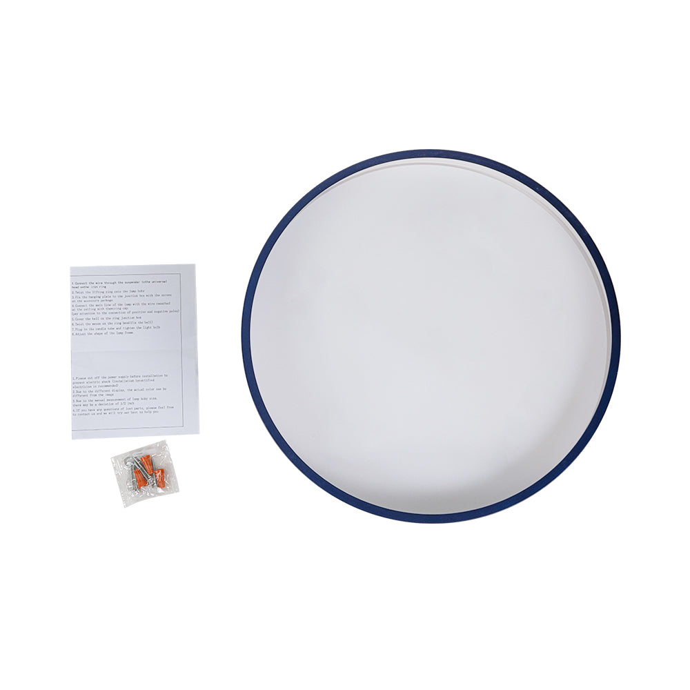 Modern Minimalist LED Drum Semi Flush Mount