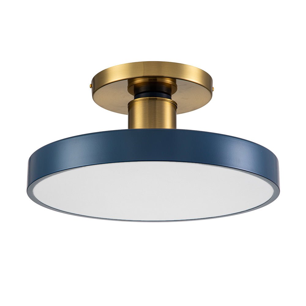Modern Minimalist LED Drum Semi Flush Mount