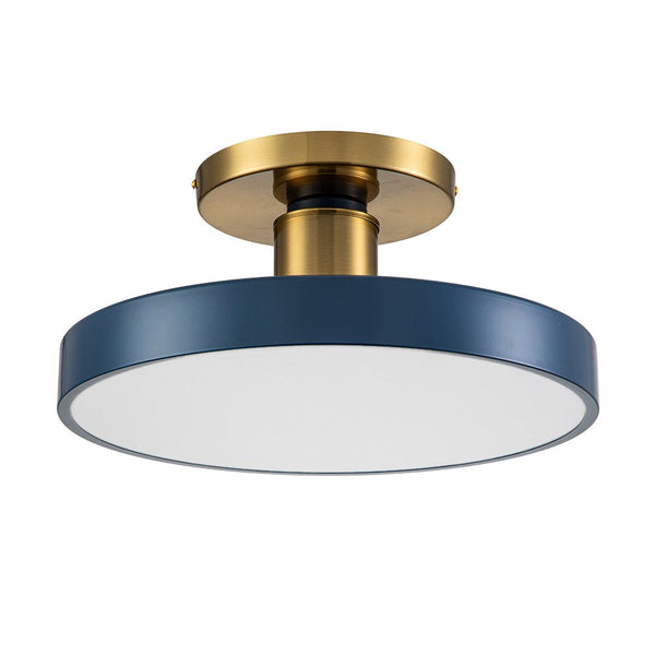 Modern Minimalist LED Drum Semi Flush Mount