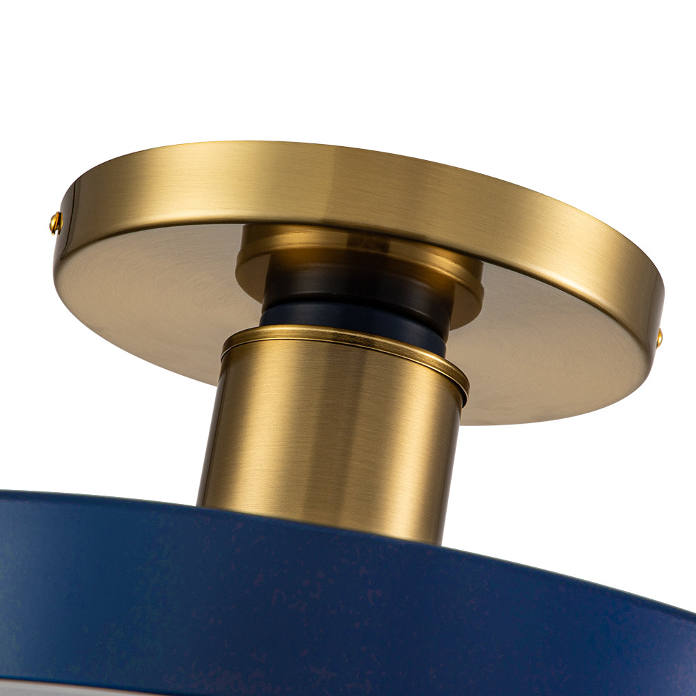 Modern Minimalist LED Drum Semi Flush Mount