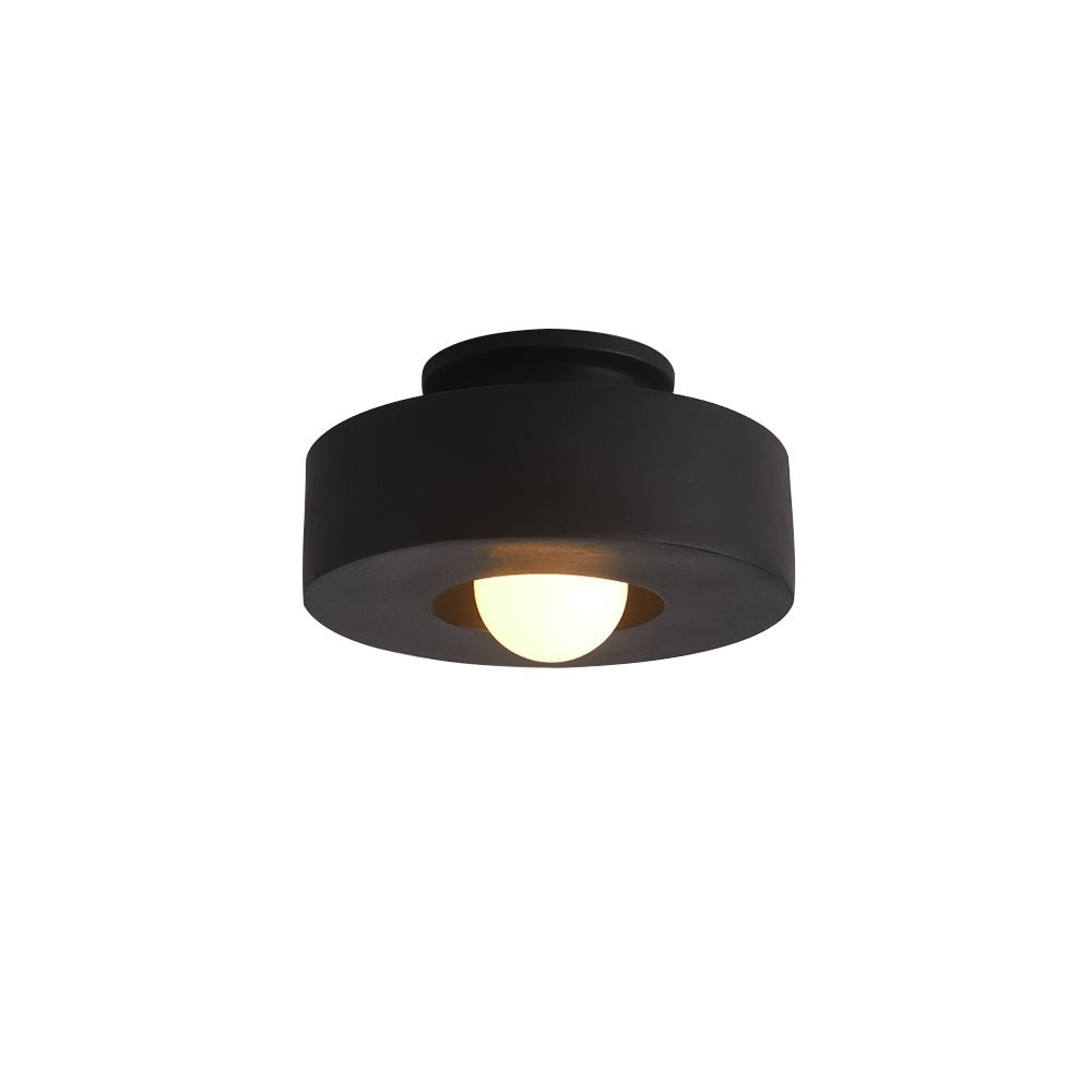 Nordic 1-Light Hat-Shape Semi-Flush Mount Ceiling Light
