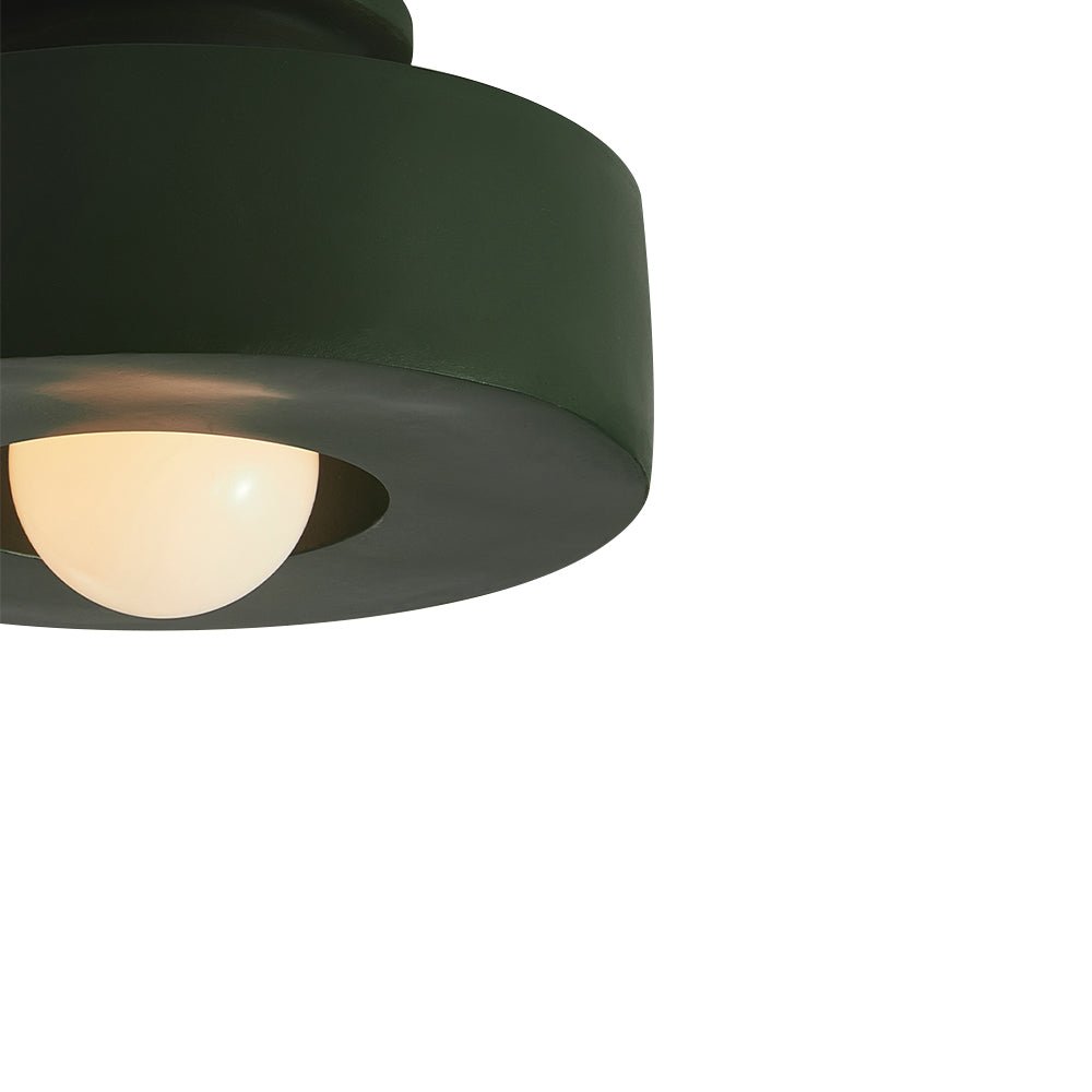 Nordic 1-Light Hat-Shape Semi-Flush Mount Ceiling Light