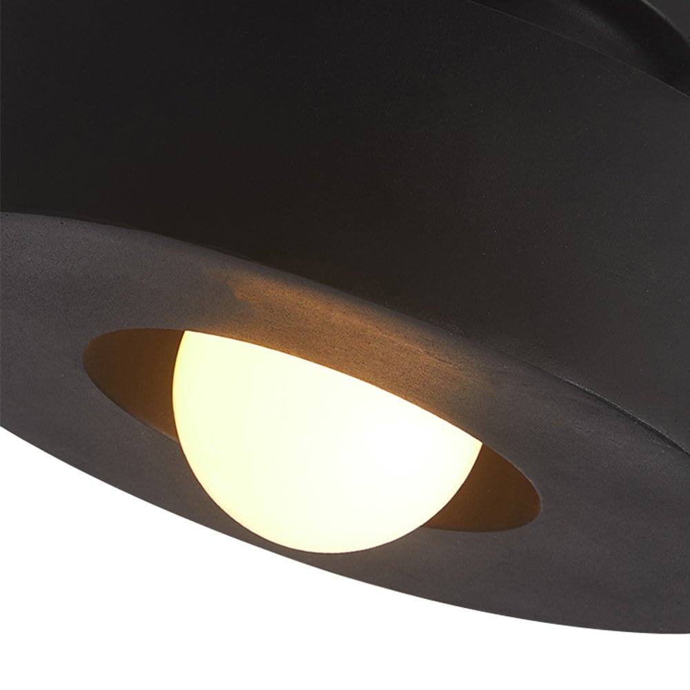 Nordic 1-Light Hat-Shape Semi-Flush Mount Ceiling Light