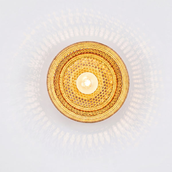 Handmade Bamboo Woven Wall Light Original Design Sconce