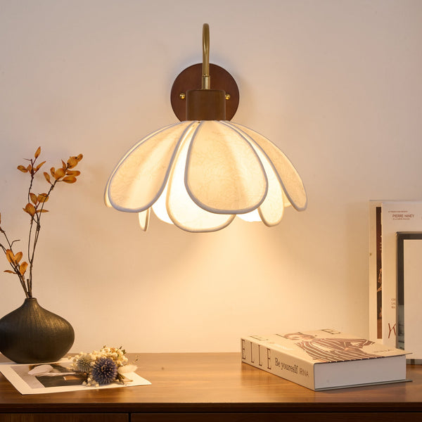 Petal-Inspired Artisan Wall Light Vintage Metal Sconce