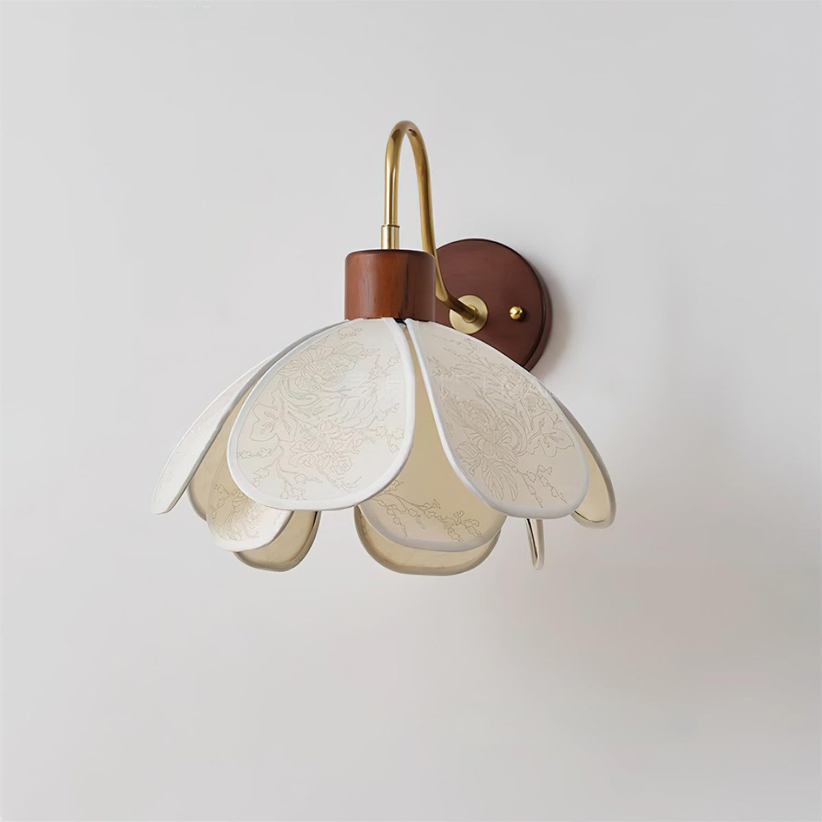 Petal-Inspired Artisan Wall Light Vintage Metal Sconce