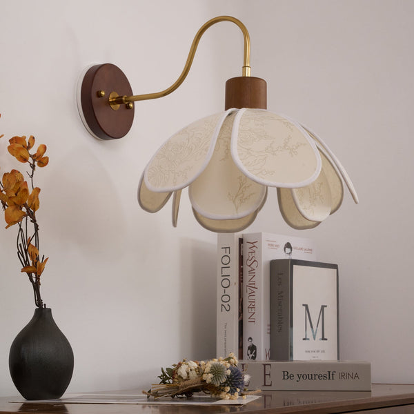 Petal-Inspired Artisan Wall Light Vintage Metal Sconce