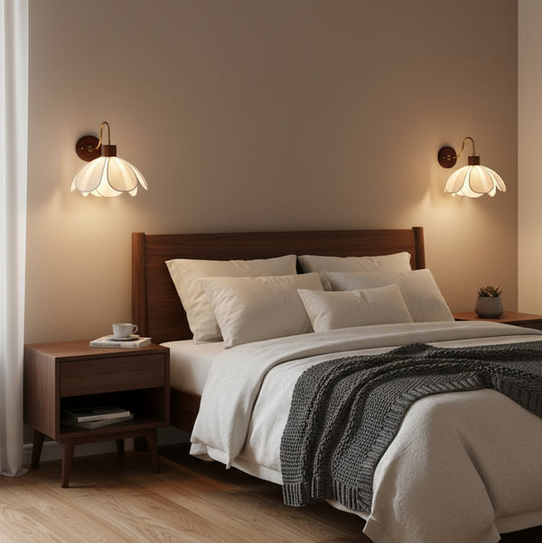 Petal-Inspired Artisan Wall Light Vintage Metal Sconce